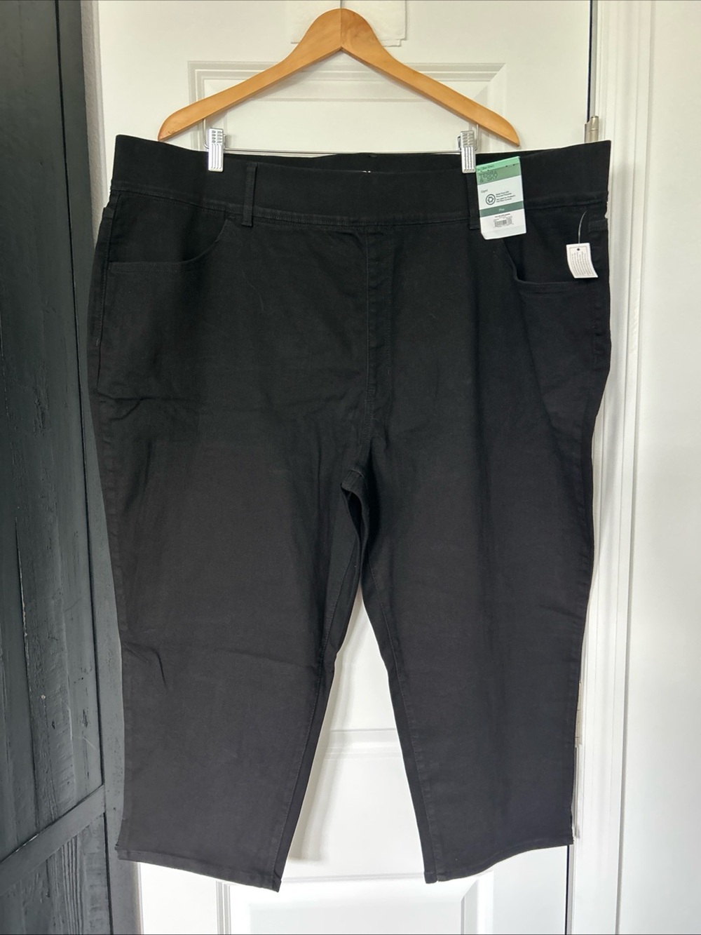 Terra & Sky Women's Size 4x, Black Jeggings, Capri- NWT